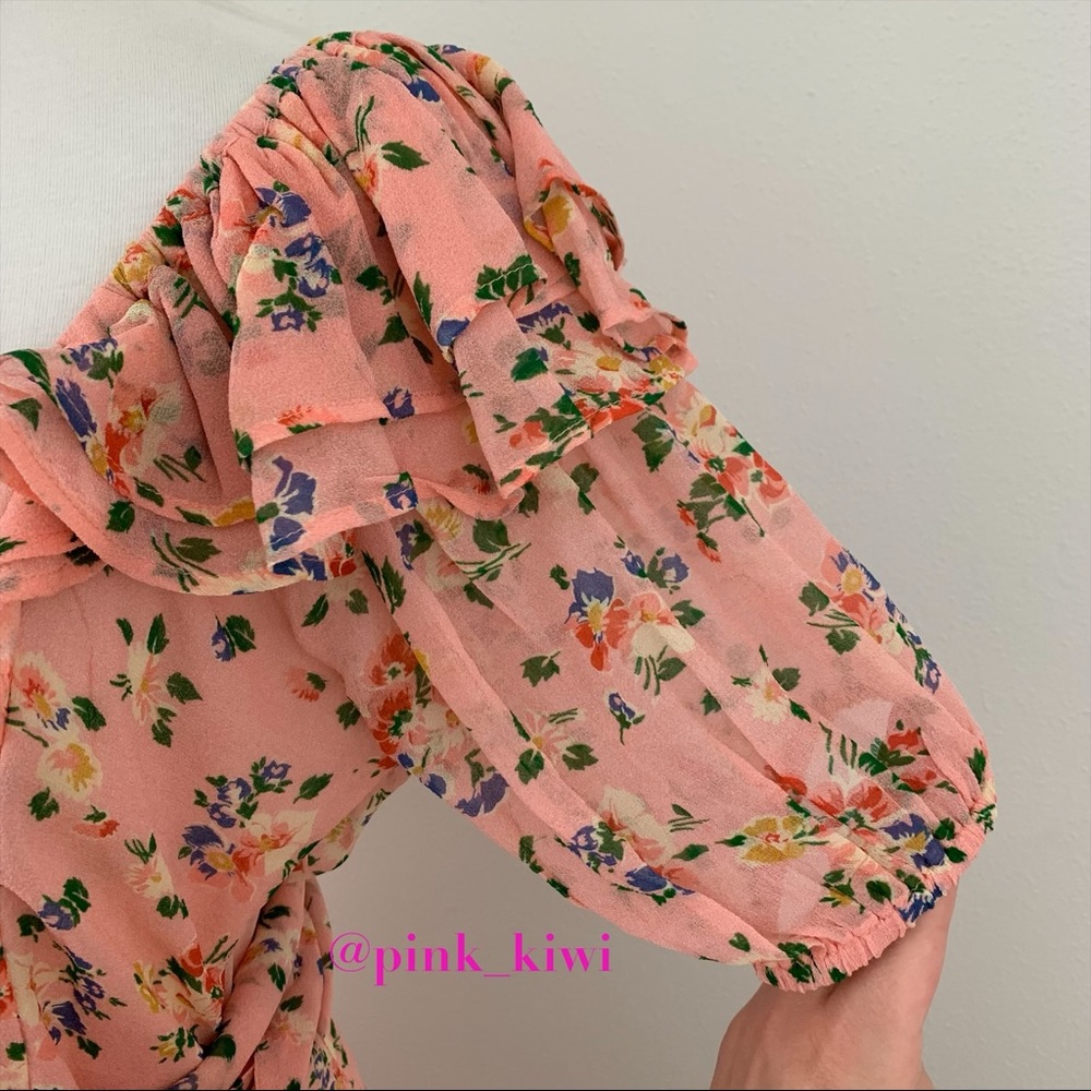 LoveShackFancy Kimbra Ruffle Floral Mini Dress - Picture 3 of 16